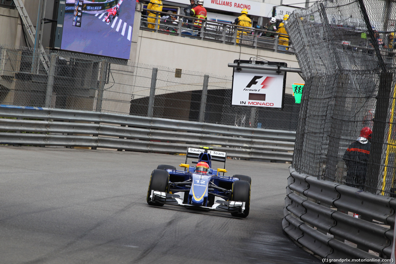 GP MONACO, 21.05.2015- Prove Libere 1, Felipe Nasr (BRA) Sauber C34