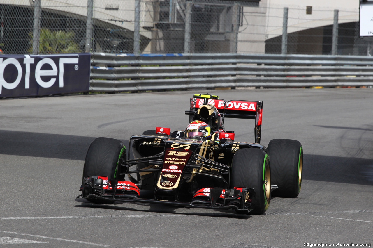 GP MONACO, 21.05.2015- Prove Libere 1, Pastor Maldonado (VEN) Lotus F1 Team E23