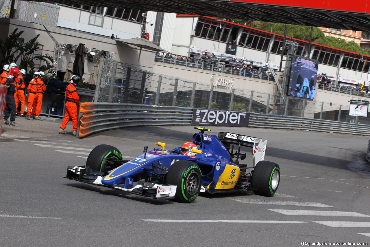 GP MONACO, 21.05.2015- Prove Libere 1, Felipe Nasr (BRA) Sauber C34