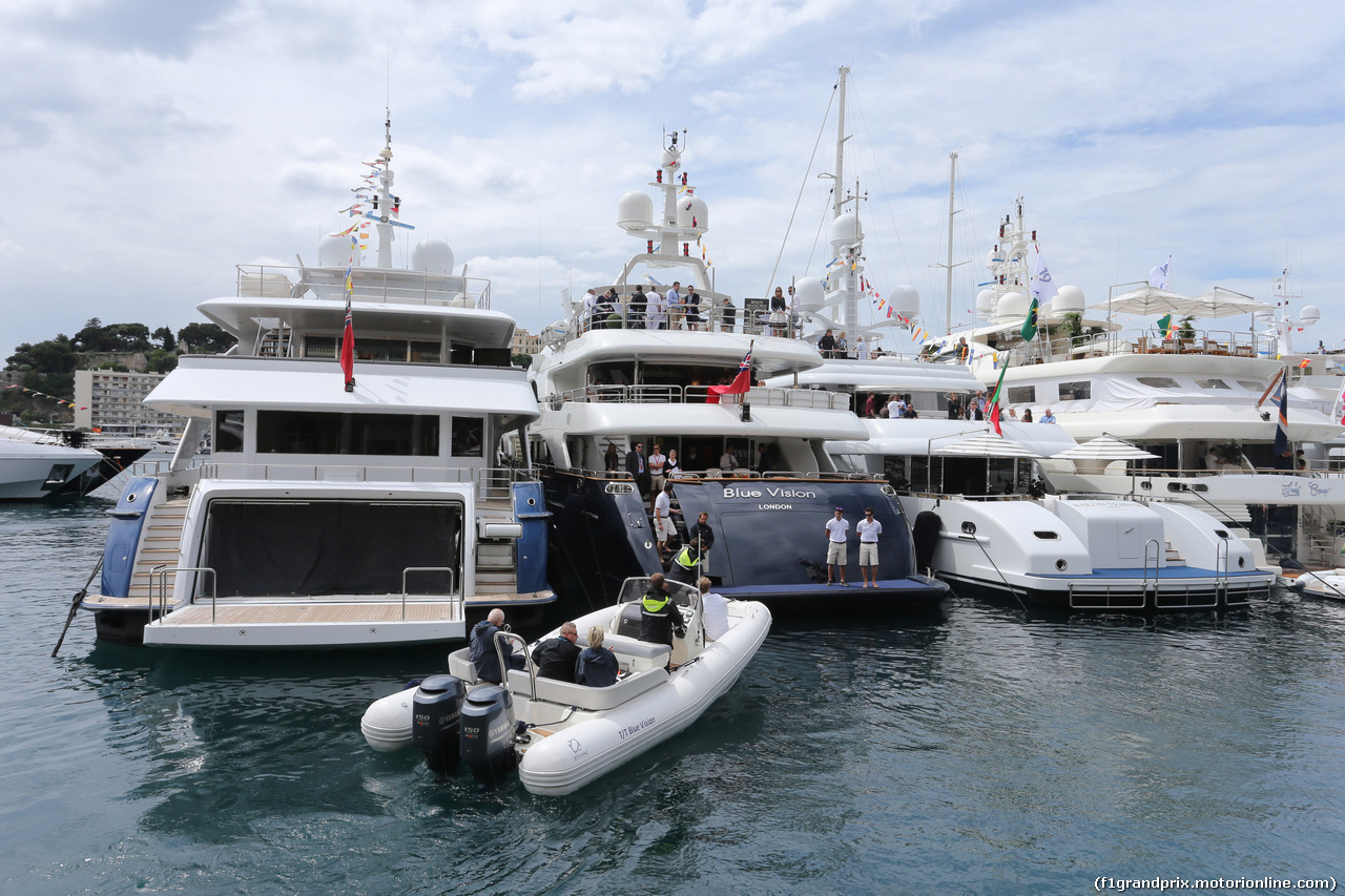 GP MONACO, 21.05.2015- Atmosphere; yatch in the Montecarlo Harbour