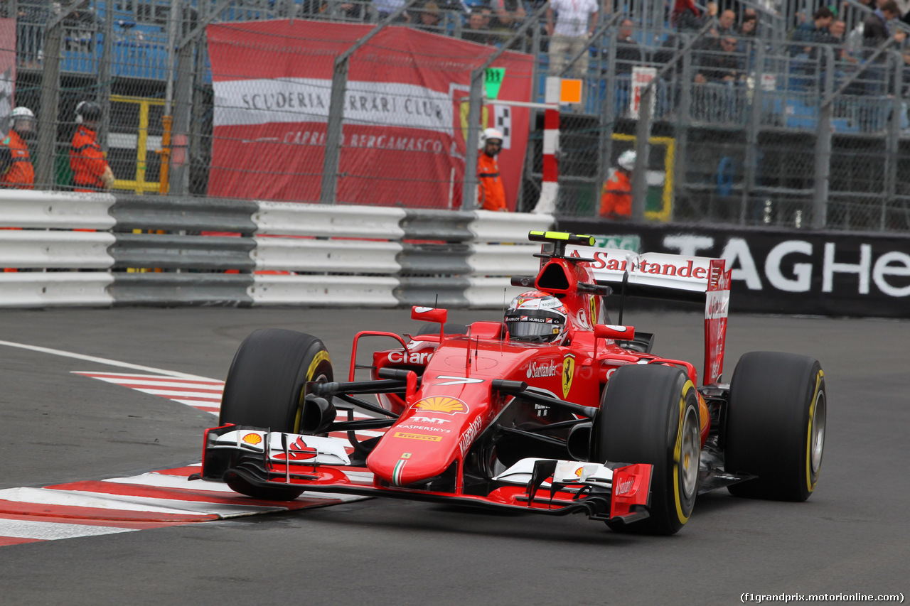 GP MONACO, 21.05.2015- Prove Libere 1, Kimi Raikkonen (FIN) Ferrari SF15-T