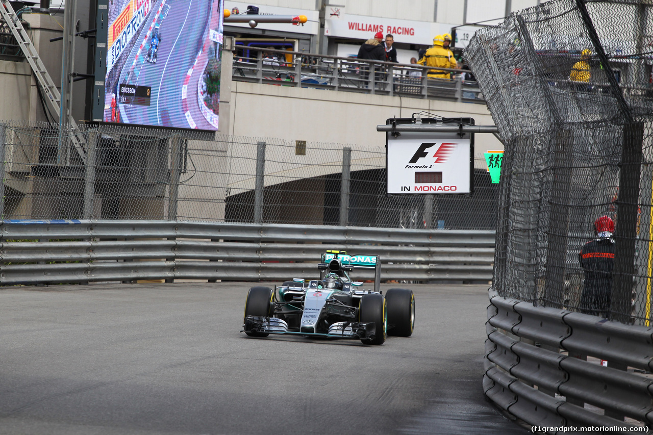GP MONACO, 21.05.2015- Prove Libere 1, Nico Rosberg (GER) Mercedes AMG F1 W06