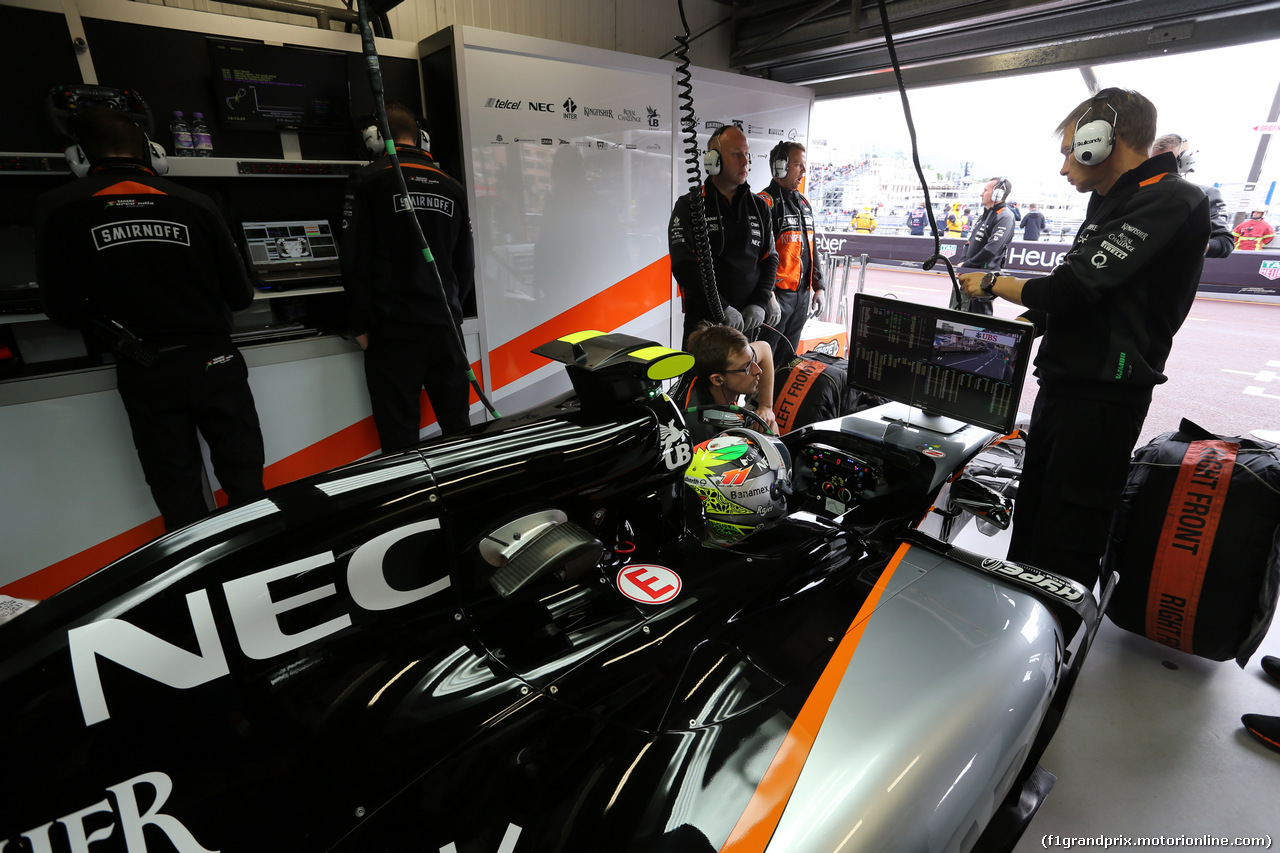 GP MONACO, 21.05.2015- Prove Libere 1, Sergio Perez (MEX) Sahara Force India F1 Team VJM08