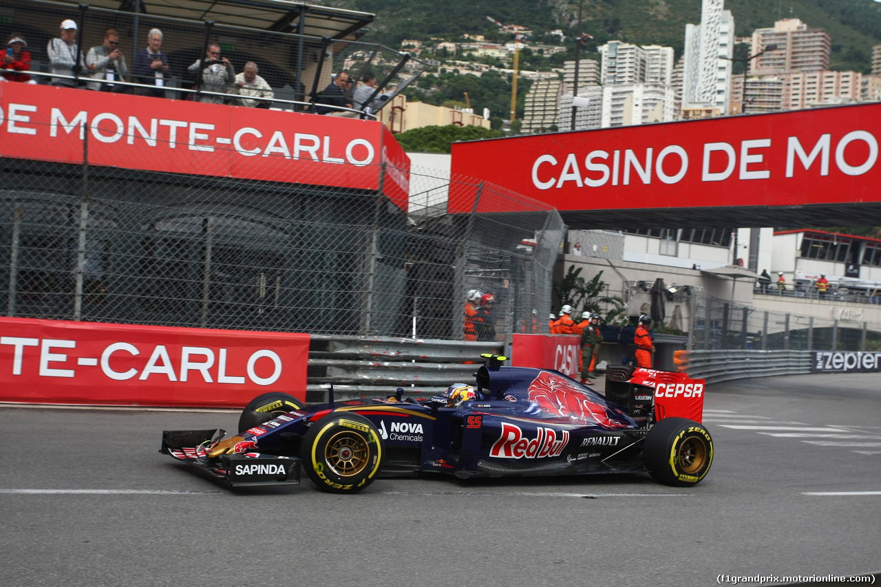 GP MONACO, 21.05.2015- Prove Libere 1, Carlos Sainz Jr (ESP) Scuderia Toro Rosso STR10