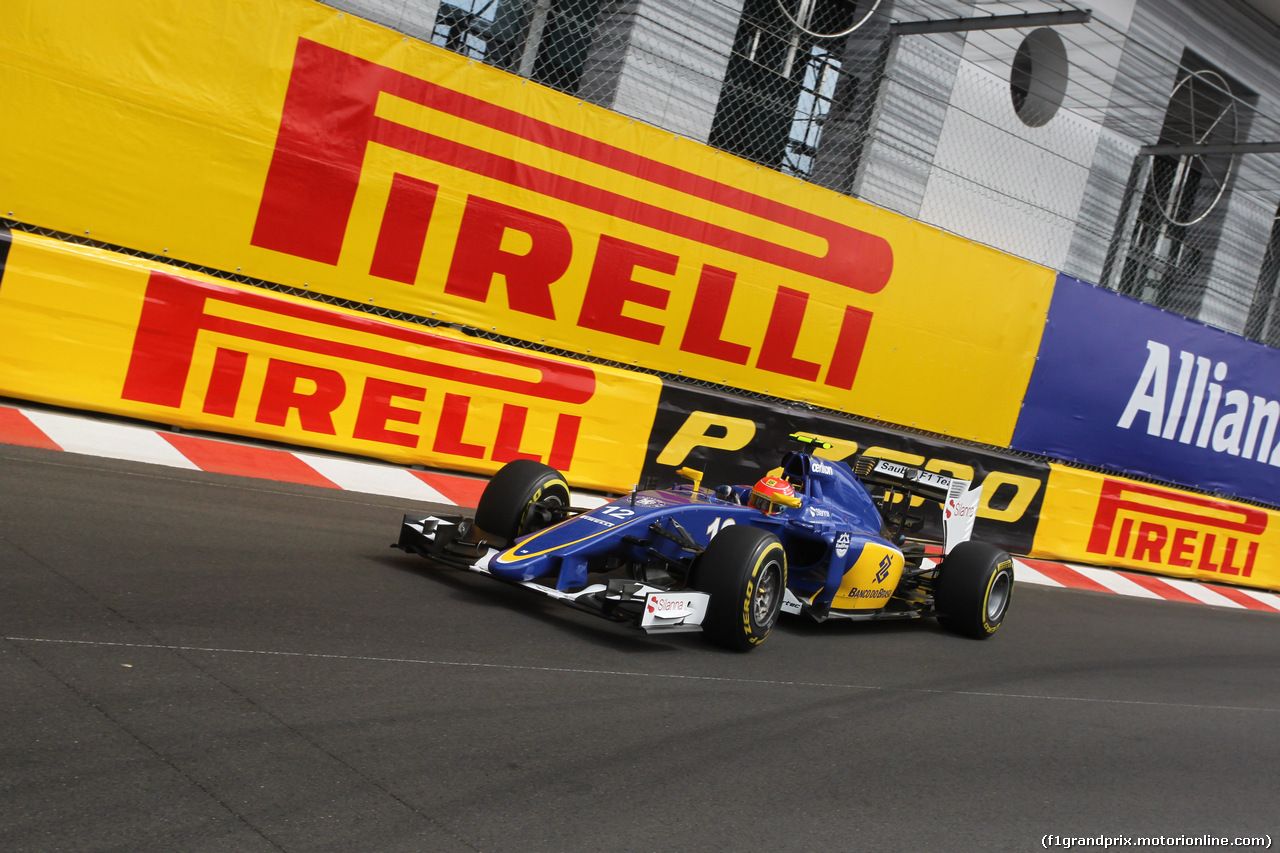 GP MONACO, 21.05.2015- Prove Libere 1, Felipe Nasr (BRA) Sauber C34