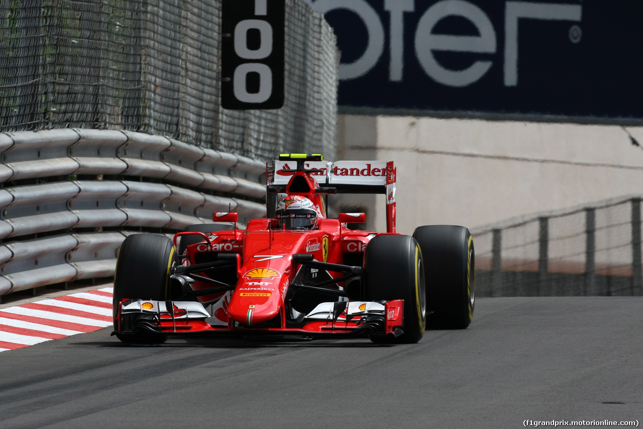 GP MONACO, 21.05.2015- Prove Libere 1, Kimi Raikkonen (FIN) Ferrari SF15-T