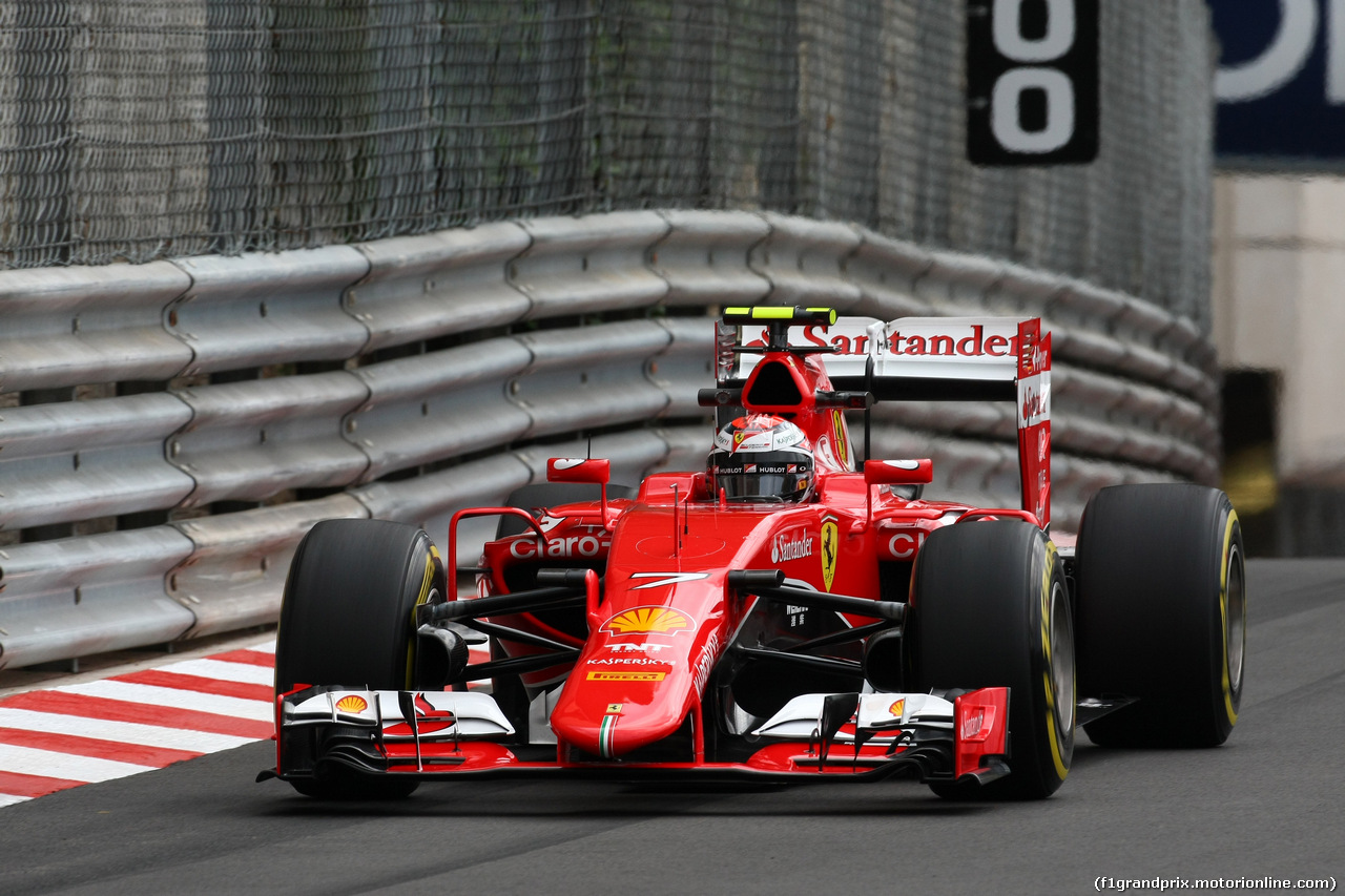 GP MONACO, 21.05.2015- Prove Libere 1, Kimi Raikkonen (FIN) Ferrari SF15-T
