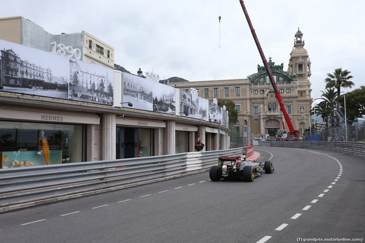 GP MONACO, 21.05.2015- Prove Libere 1, Pastor Maldonado (VEN) Lotus F1 Team E23