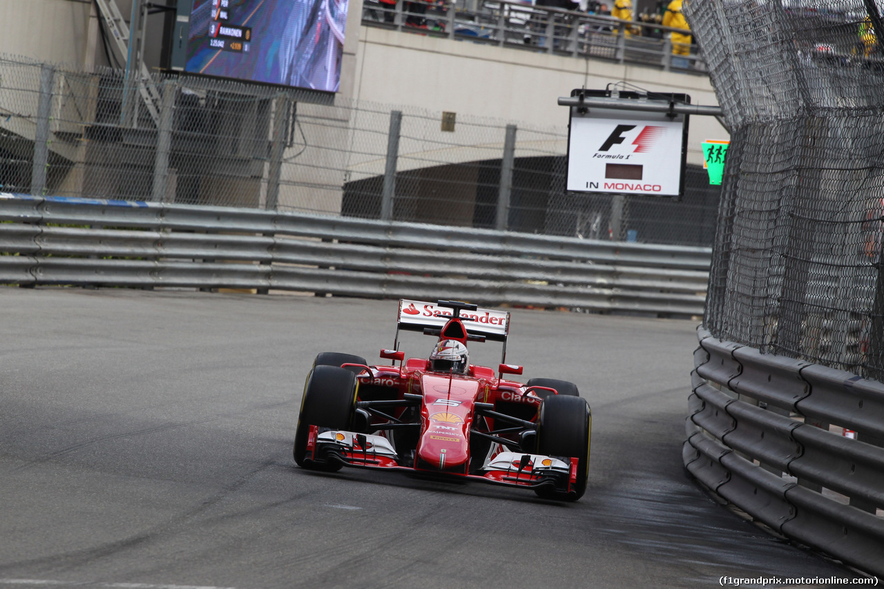 GP MONACO, 21.05.2015- Prove Libere 1, Sebastian Vettel (GER) Ferrari SF15-T