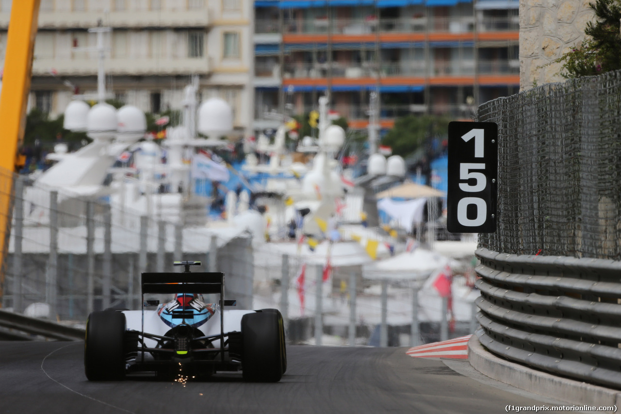 GP MONACO, 21.05.2015- Prove Libere 1, Valtteri Bottas (FIN) Williams F1 Team FW37