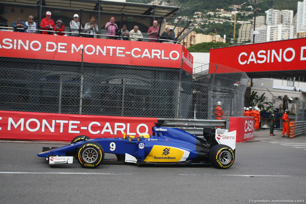 GP MONACO, 21.05.2015- Prove Libere 1, Marcus Ericsson (SUE) Sauber C34