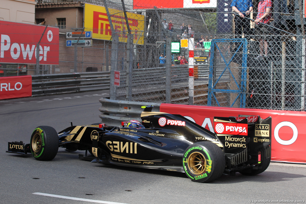 GP MONACO, 21.05.2015- Prove Libere 1, Pastor Maldonado (VEN) Lotus F1 Team E23