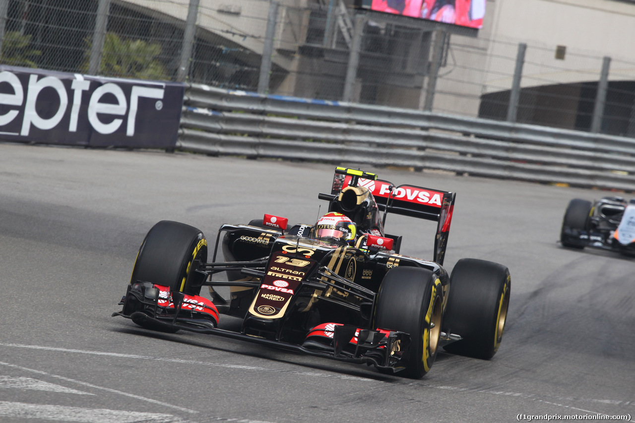 GP MONACO, 21.05.2015- Prove Libere 1, Pastor Maldonado (VEN) Lotus F1 Team E23