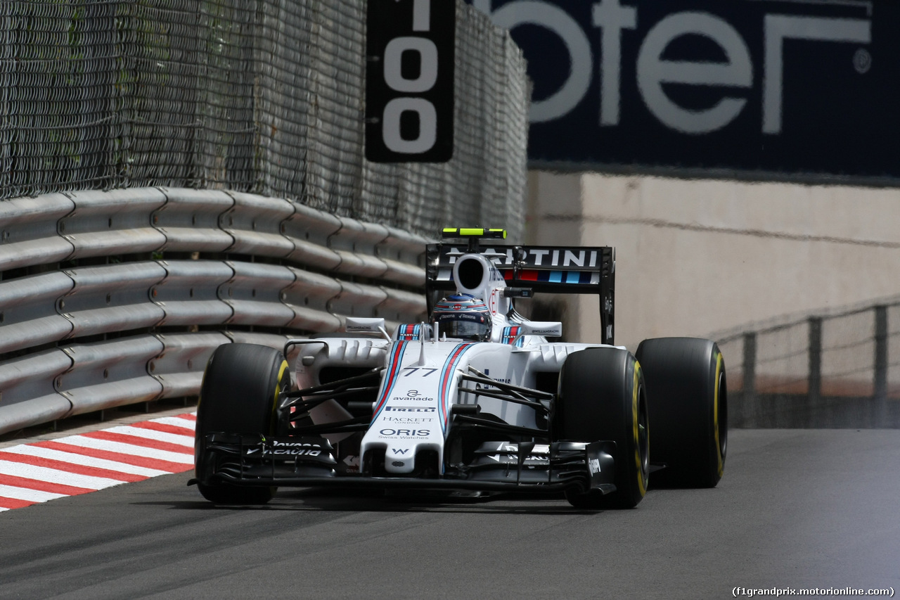 GP MONACO, 21.05.2015- Prove Libere 1, Valtteri Bottas (FIN) Williams F1 Team FW37