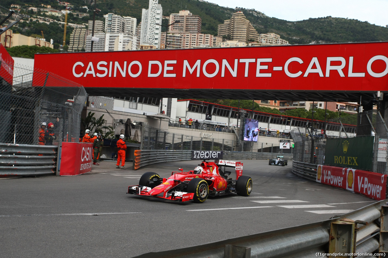GP MONACO, 21.05.2015- Prove Libere 1, Sebastian Vettel (GER) Ferrari SF15-T