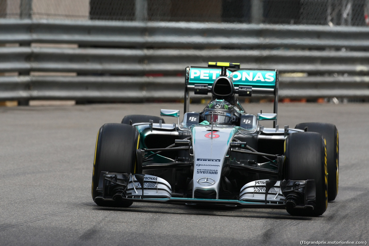 GP MONACO, 21.05.2015- Prove Libere 1, Nico Rosberg (GER) Mercedes AMG F1 W06