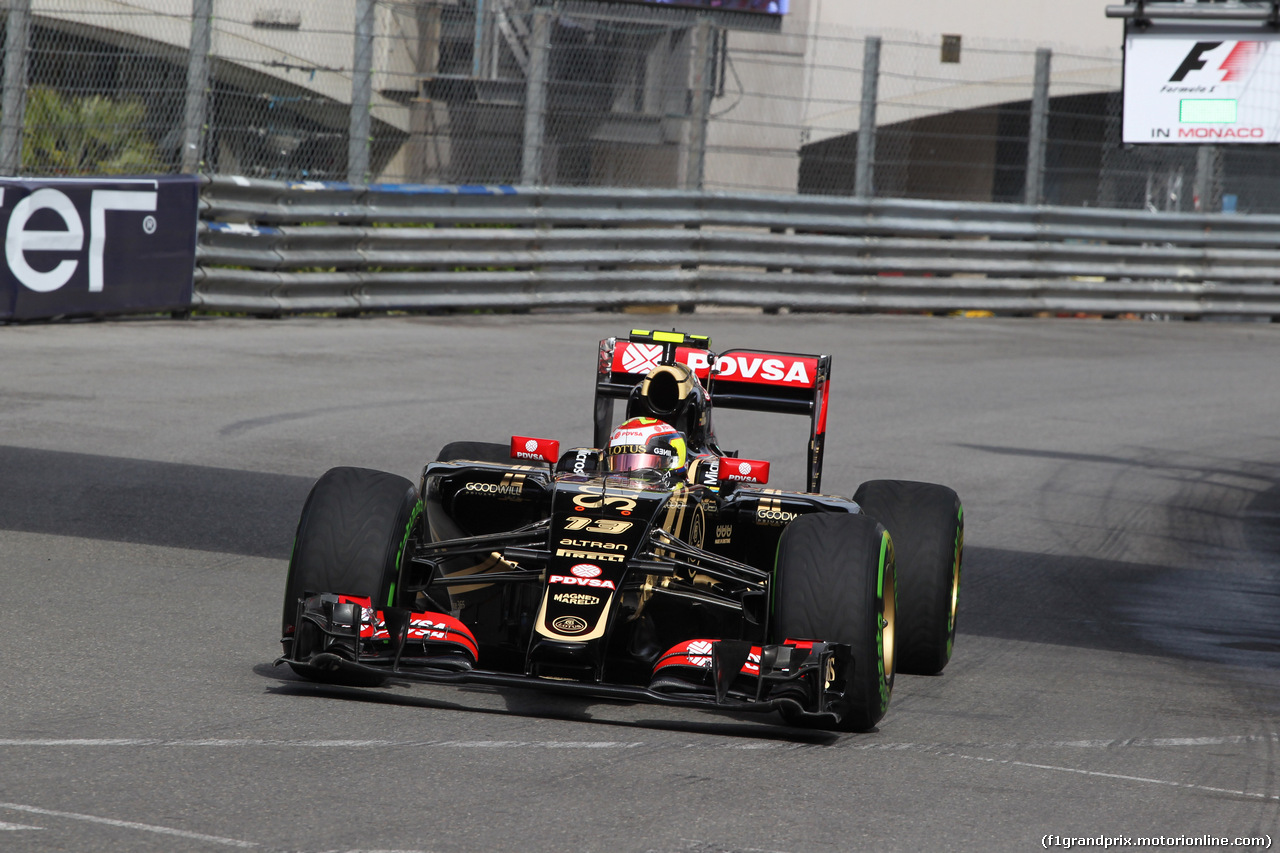 GP MONACO, 21.05.2015- Prove Libere 1, Pastor Maldonado (VEN) Lotus F1 Team E23