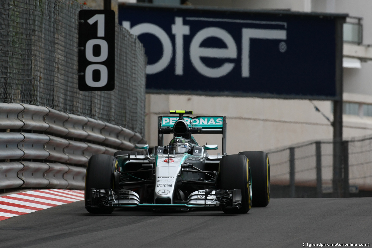 GP MONACO, 21.05.2015- Prove Libere 1, Nico Rosberg (GER) Mercedes AMG F1 W06