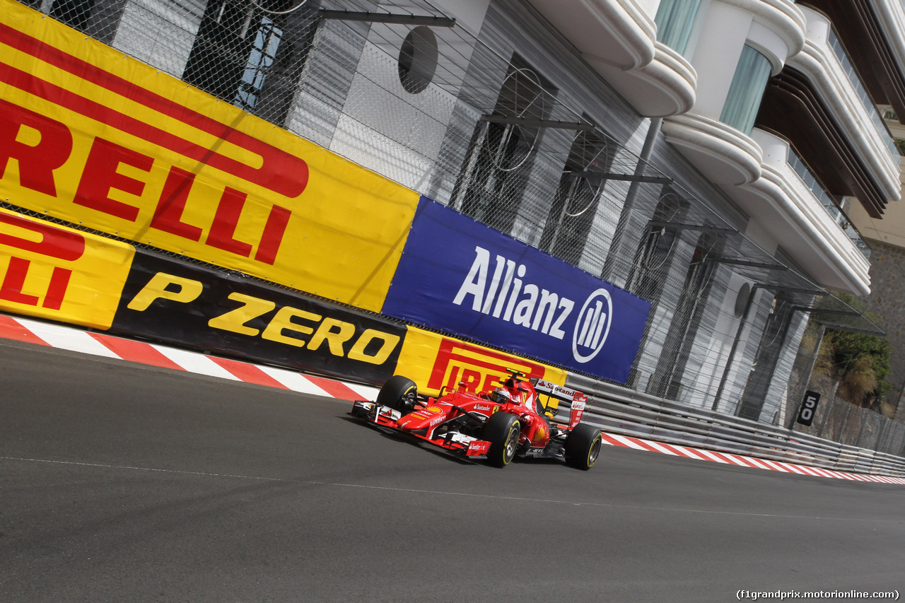 GP MONACO, 21.05.2015- Prove Libere 1, Kimi Raikkonen (FIN) Ferrari SF15-T