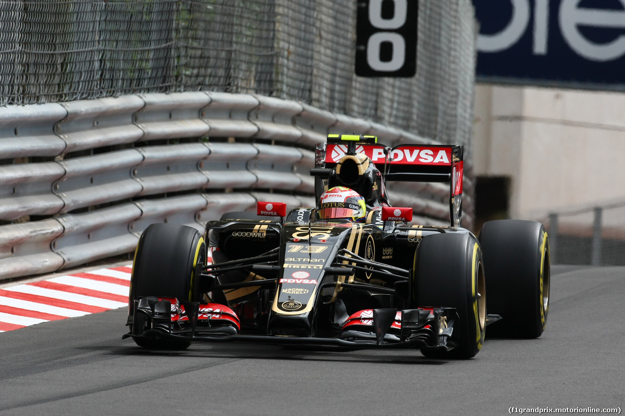 GP MONACO, 21.05.2015- Prove Libere 1, Pastor Maldonado (VEN) Lotus F1 Team E23