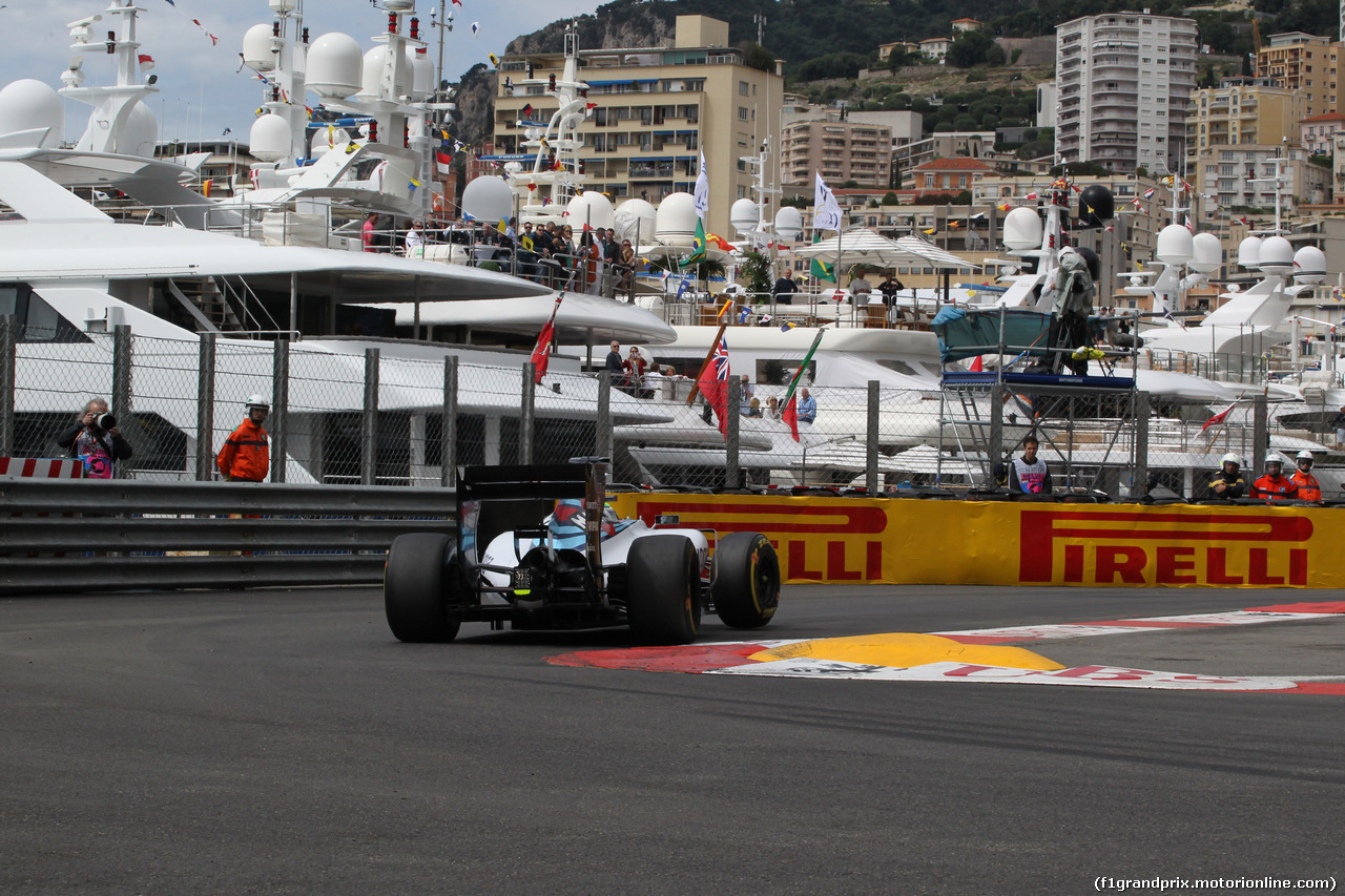 GP MONACO, 21.05.2015- Prove Libere 1, Felipe Massa (BRA) Williams F1 Team FW37