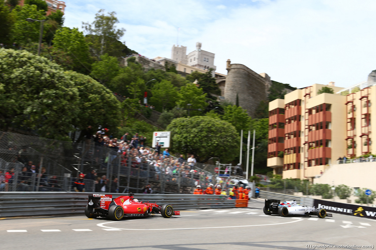 GP MONACO, 21.05.2015- Prove Libere 1, Sebastian Vettel (GER) Ferrari SF15-T