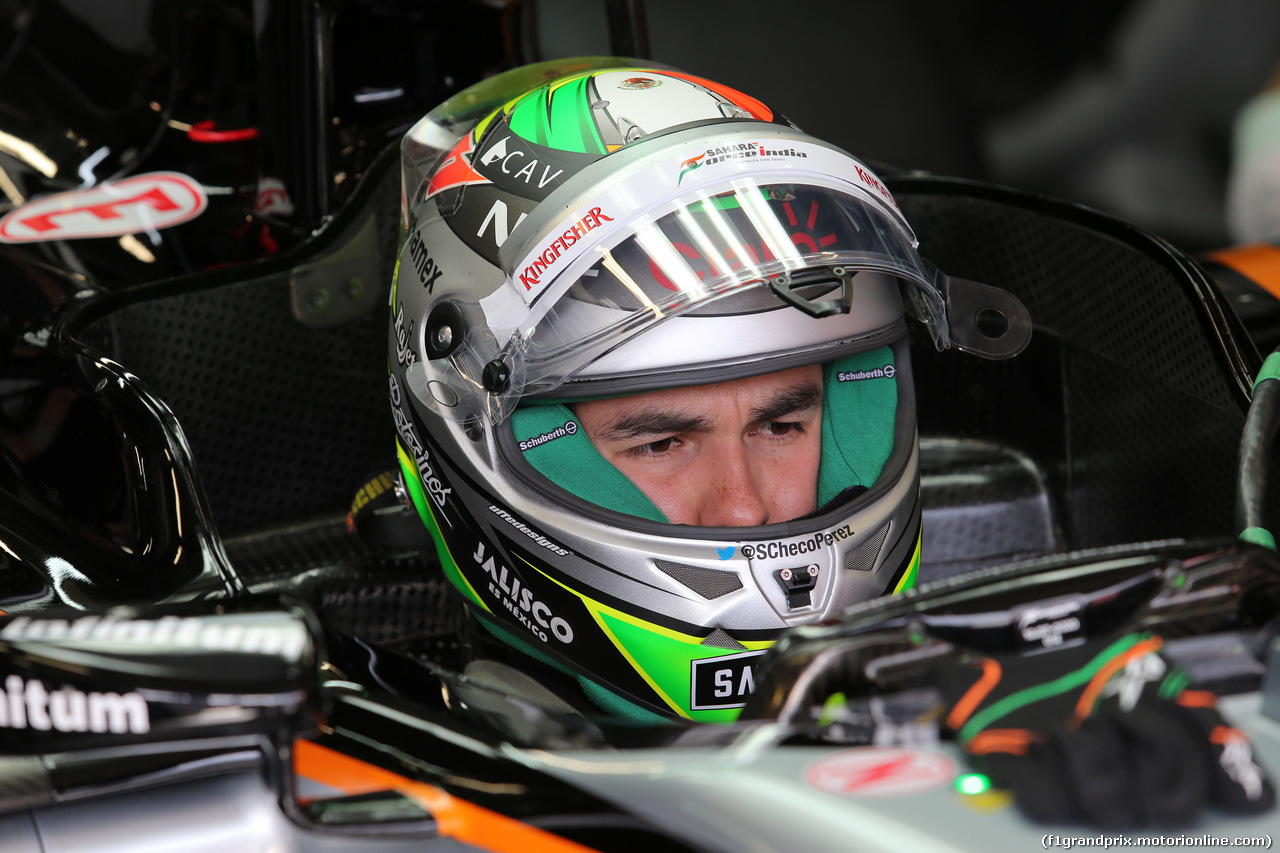 GP MONACO, 21.05.2015- Prove Libere 1, Sergio Perez (MEX) Sahara Force India F1 Team VJM08