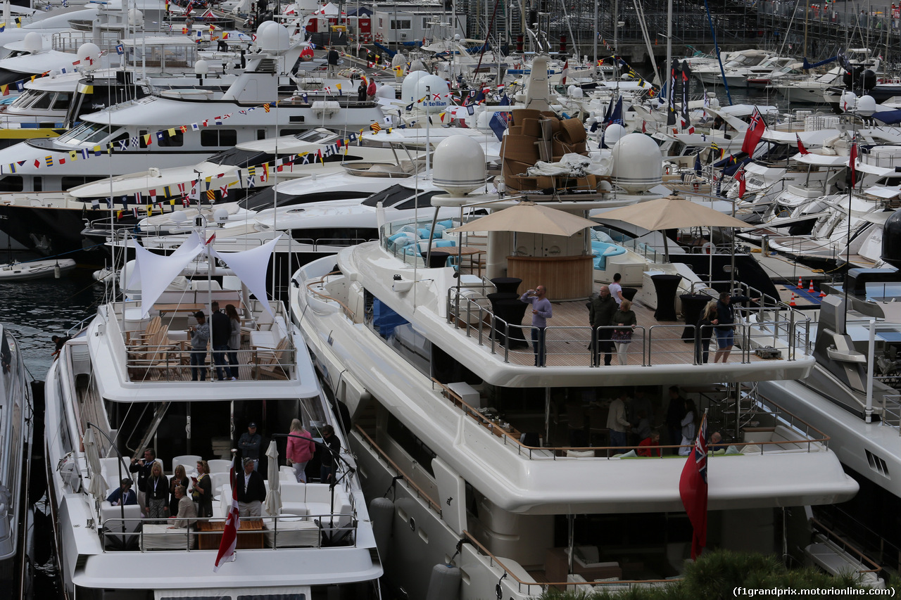 GP MONACO, 21.05.2015- yatchs in the Montecarlo harbour