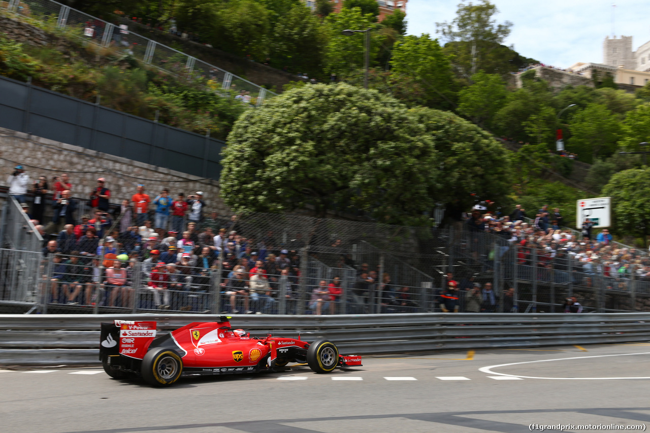 GP MONACO, 21.05.2015- Prove Libere 1, Kimi Raikkonen (FIN) Ferrari SF15-T