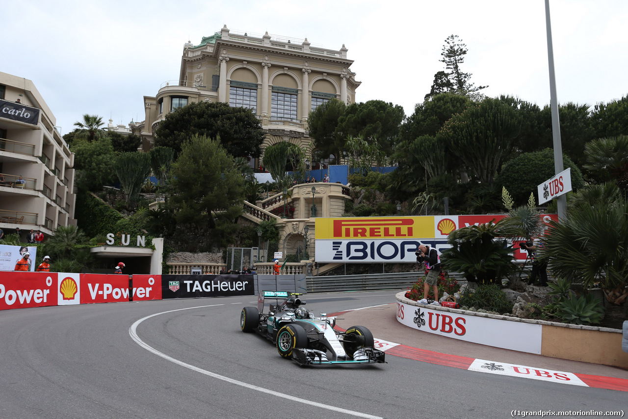 GP MONACO, 21.05.2015- Prove Libere 2, Nico Rosberg (GER) Mercedes AMG F1 W06