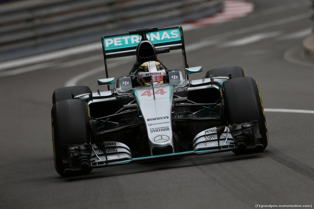 GP MONACO, 21.05.2015- Prove Libere 2, Lewis Hamilton (GBR) Mercedes AMG F1 W06