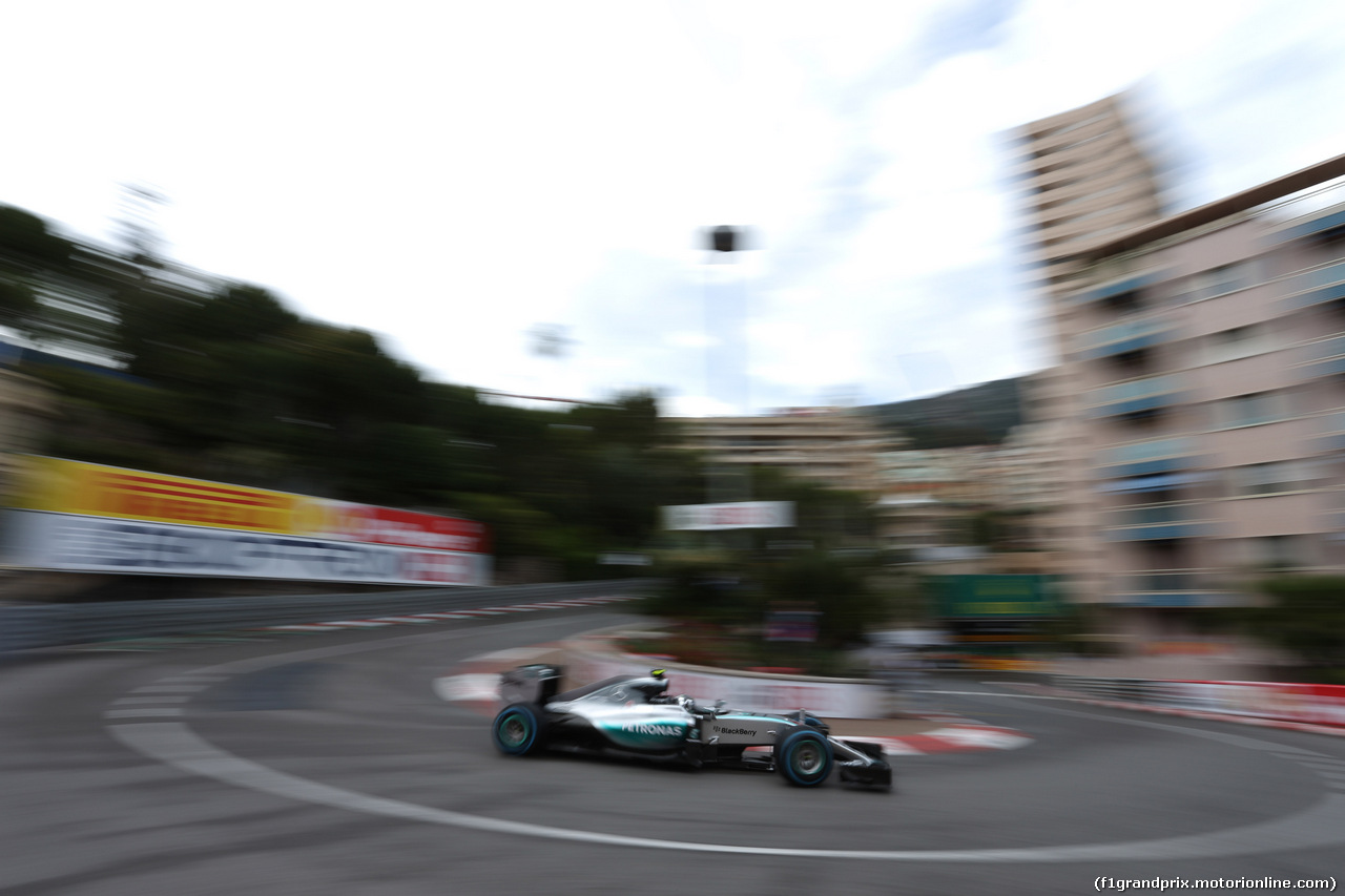 GP MONACO, 21.05.2015- Prove Libere 2, Nico Rosberg (GER) Mercedes AMG F1 W06