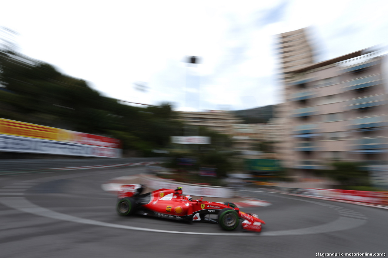 GP MONACO, 21.05.2015- Prove Libere 2, Kimi Raikkonen (FIN) Ferrari SF15-T