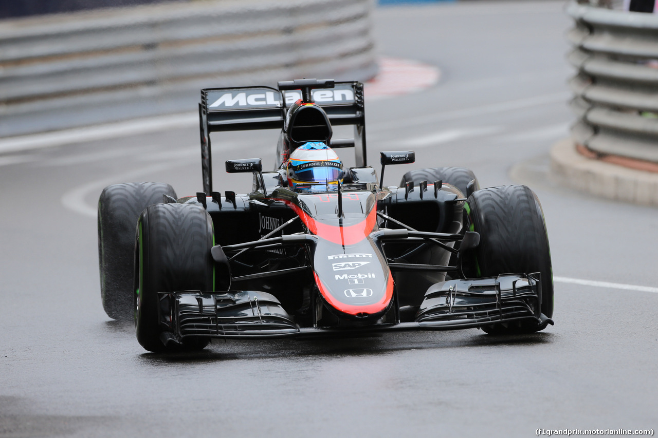 GP MONACO, 21.05.2015- Prove Libere 2, Fernando Alonso (ESP) McLaren Honda MP4-30