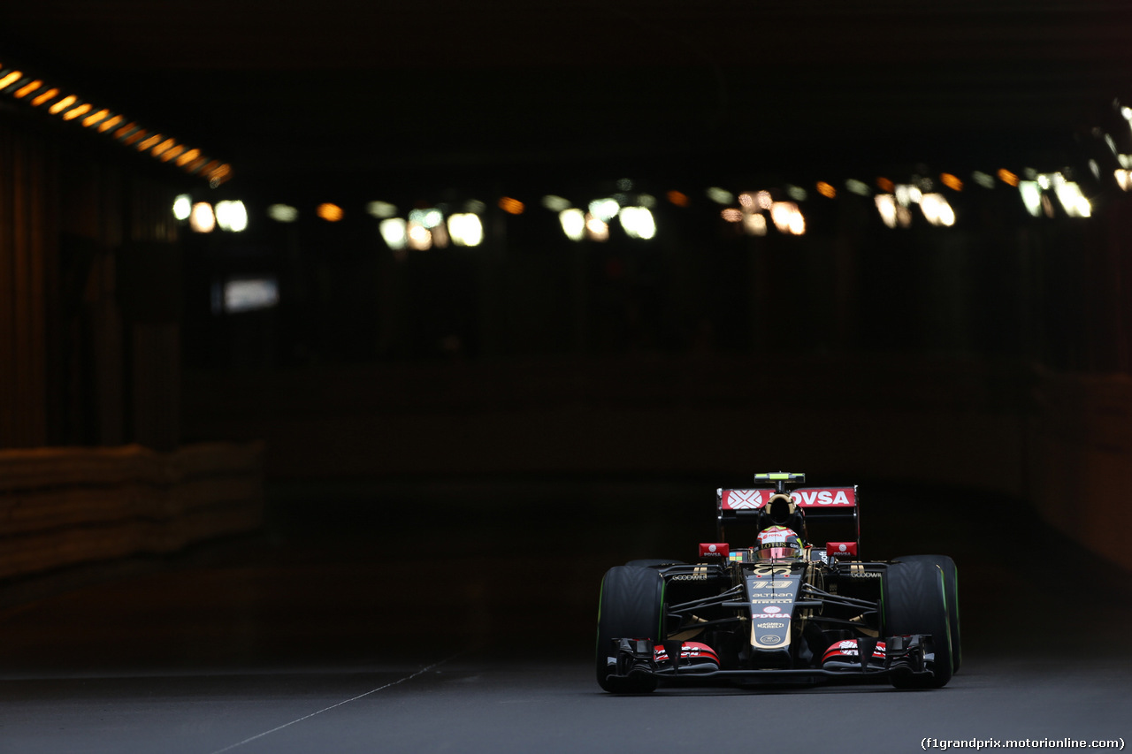 GP MONACO, 21.05.2015- Prove Libere 2, Pastor Maldonado (VEN) Lotus F1 Team E23