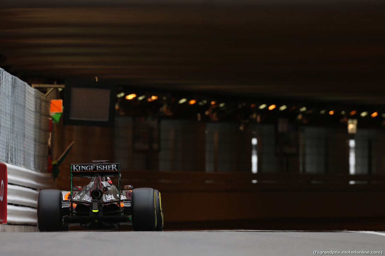GP MONACO, 21.05.2015- Prove Libere 2, Sergio Perez (MEX) Sahara Force India F1 Team VJM08