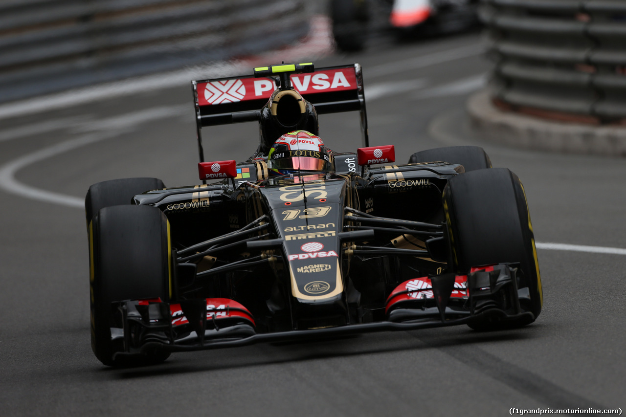 GP MONACO, 21.05.2015- Prove Libere 2, Pastor Maldonado (VEN) Lotus F1 Team E23
