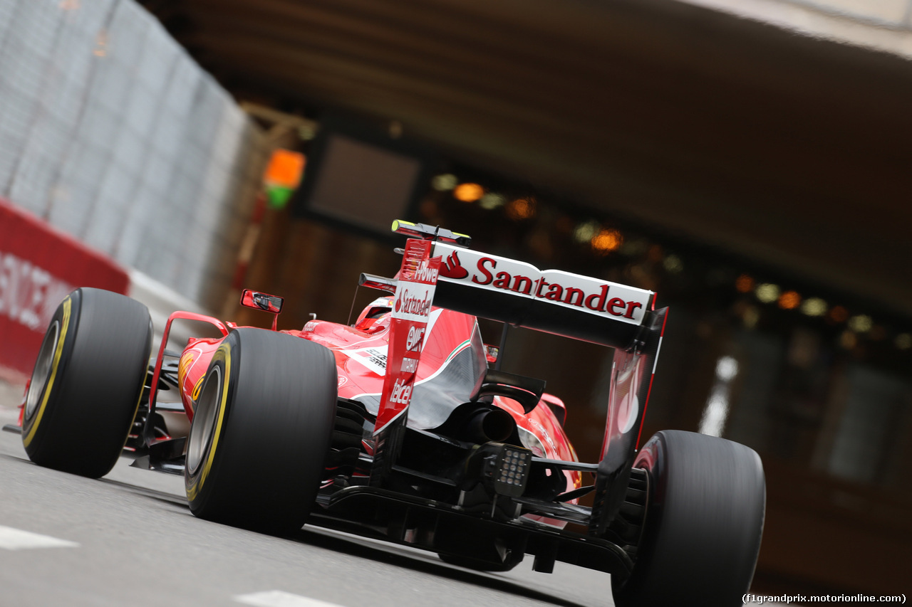GP MONACO, 21.05.2015- Prove Libere 2, Kimi Raikkonen (FIN) Ferrari SF15-T