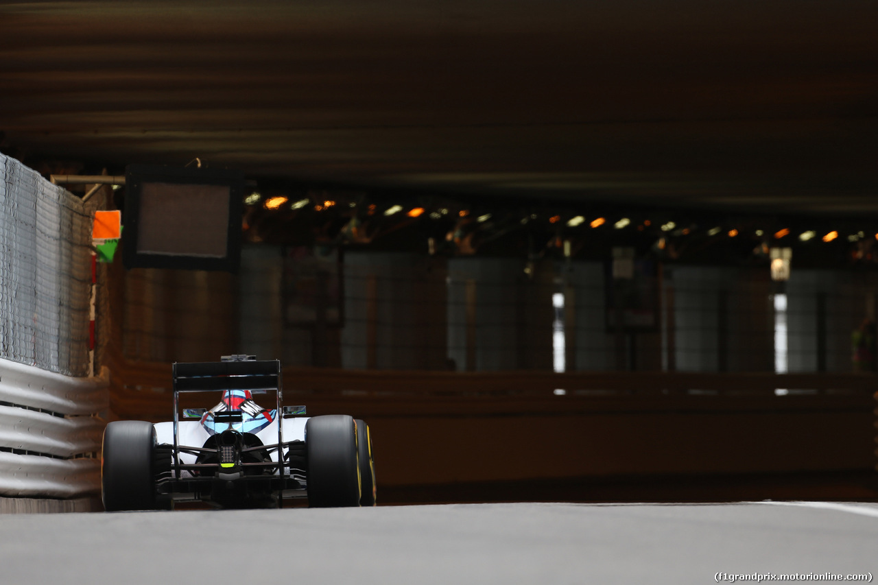 GP MONACO, 21.05.2015- Prove Libere 2, Felipe Massa (BRA) Williams F1 Team FW37