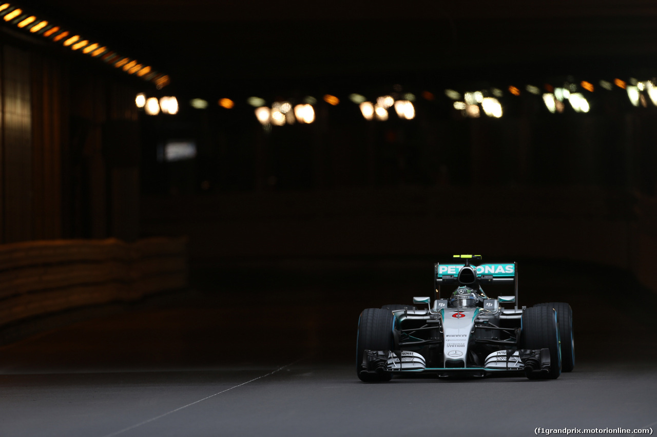 GP MONACO, 21.05.2015- Prove Libere 2, Nico Rosberg (GER) Mercedes AMG F1 W06