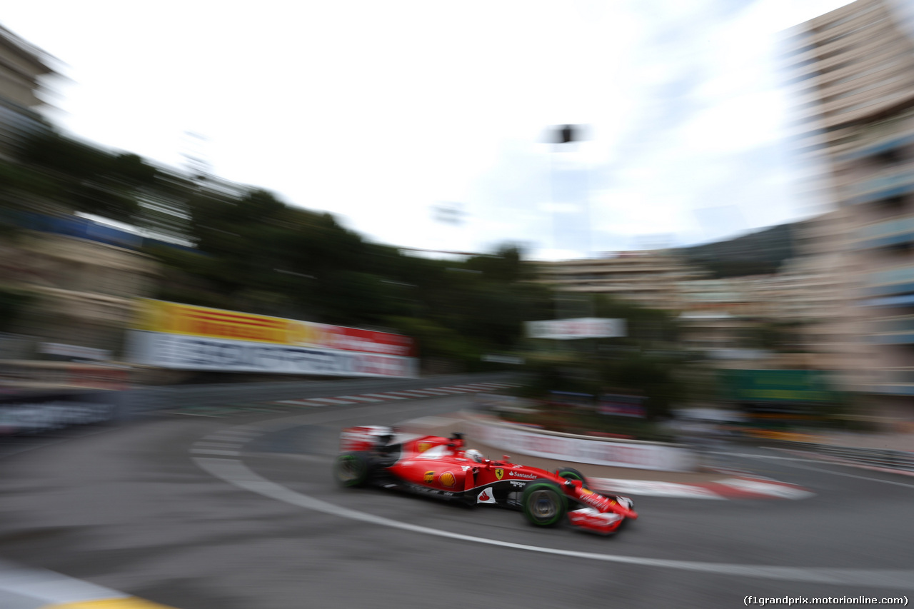 GP MONACO, 21.05.2015- Prove Libere 2, Sebastian Vettel (GER) Ferrari SF15-T