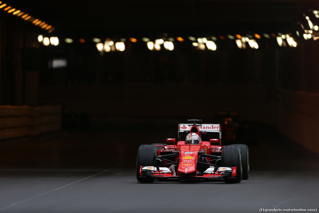 GP MONACO, 21.05.2015- Prove Libere 2, Sebastian Vettel (GER) Ferrari SF15-T