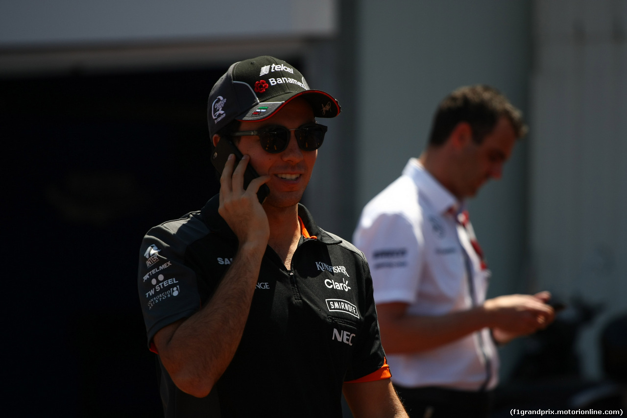 GP MONACO, 20.05.2015- Official Wednesday Fia Press Conference, Sergio Perez (MEX) Sahara Force India F1 Team VJM08