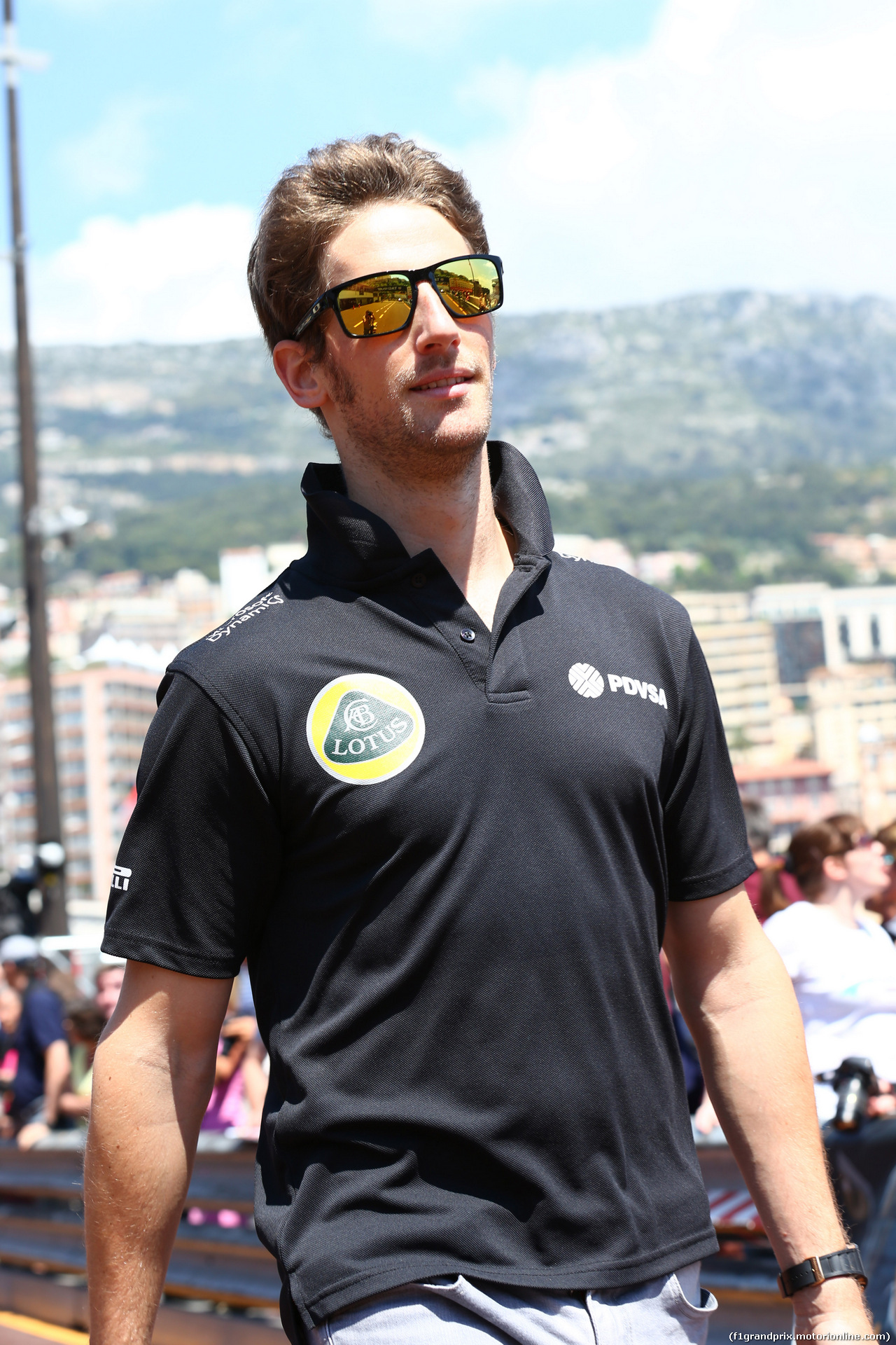GP MONACO, 20.05.2015- Romain Grosjean (FRA) Lotus F1 Team E23