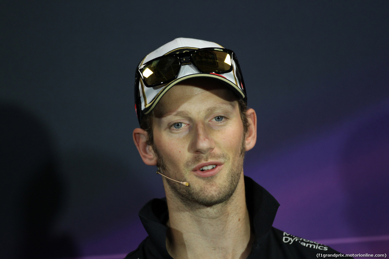 GP MONACO, 20.05.2015- Official Wednesday Fia Press Conference, Romain Grosjean (FRA) Lotus F1 Team E23
