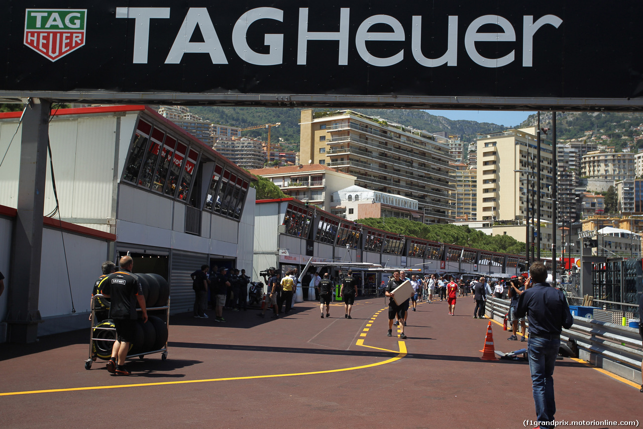 GP MONACO, 20.05.2015- The Pit Lane