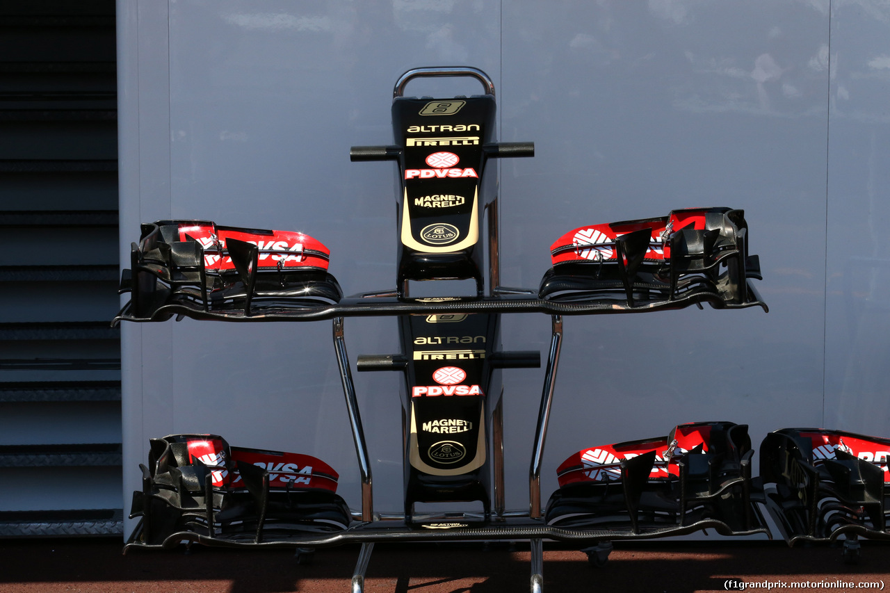 GP MONACO, 20.05.2015- Lotus F1 Team E23 Frontal Wing