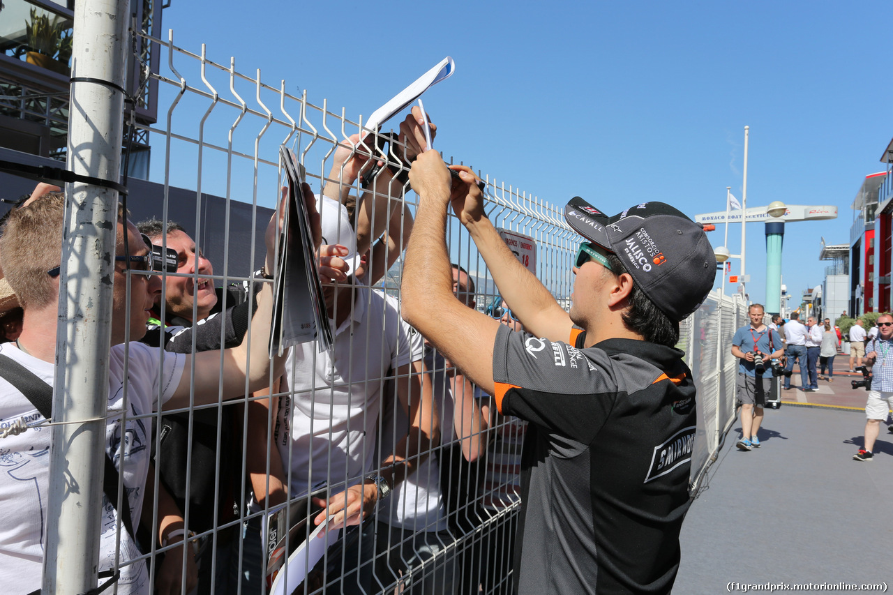 GP MONACO, 20.05.2015- Sergio Perez (MEX) Sahara Force India F1 Team VJM08