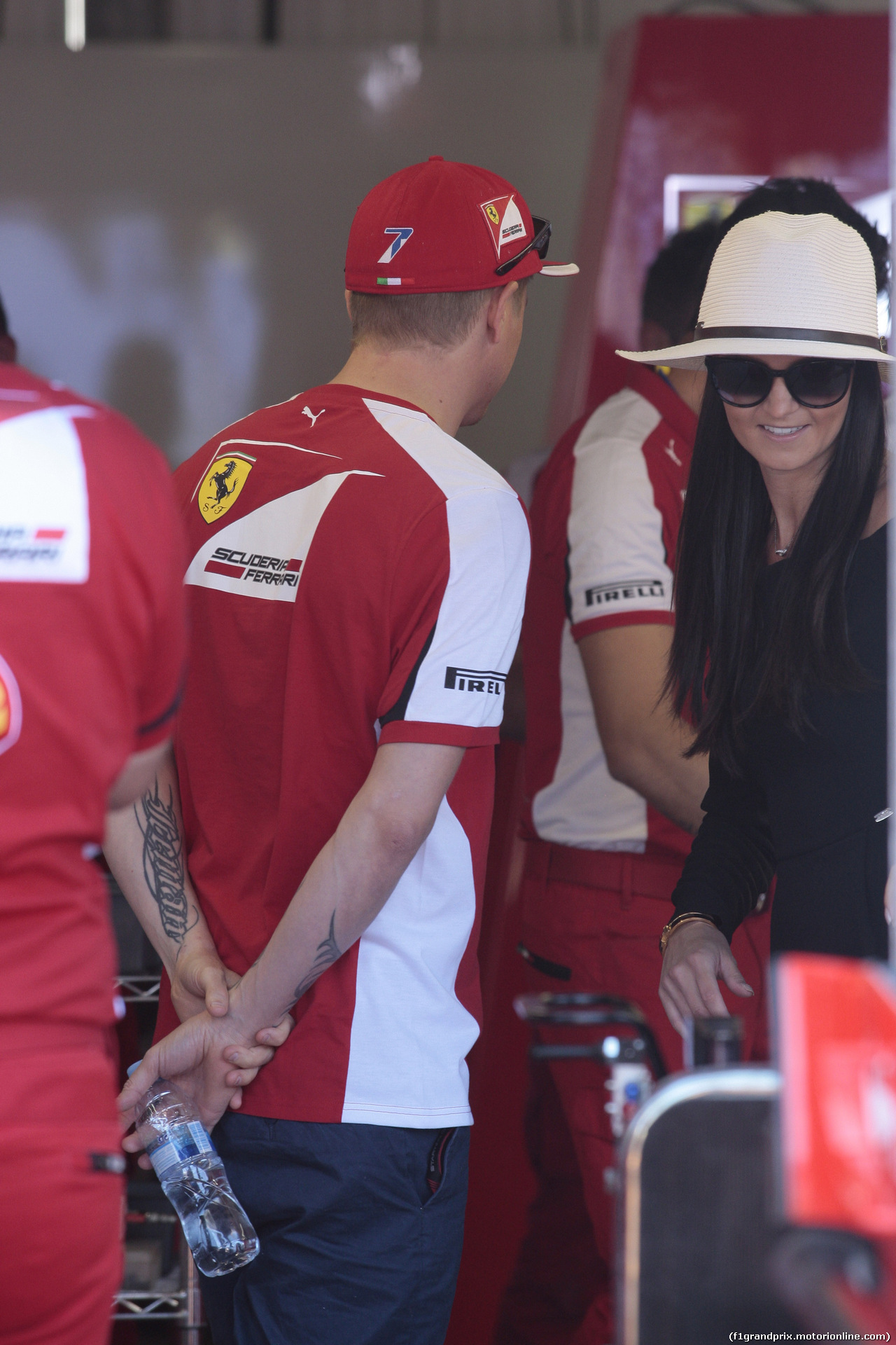 GP MONACO, 22.05.2015-  Kimi Raikkonen (FIN) Ferrari SF15-T e Minttu Virtanen (FIN), girlfriend of Kimi Raikkonen (FIN)