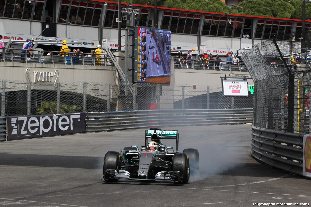 GP MONACO, 23.05.2015- Prove Libere 3, Lewis Hamilton (GBR) Mercedes AMG F1 W06